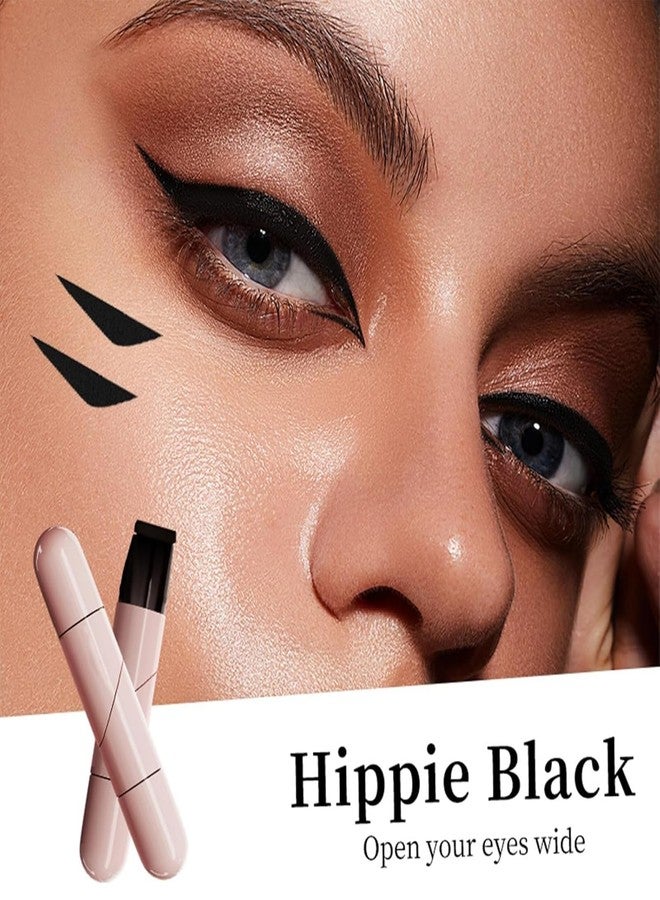 REATIFUL Rotating Eyeliner Stamp Pen,Foldable Winged Eyeliner Stamp,Wing eyeliner stamp,Smudge Proof & Waterpoof Eye Liner,Easy Eye Stencil Makeup Tool (2PCS-Black) - Image 5